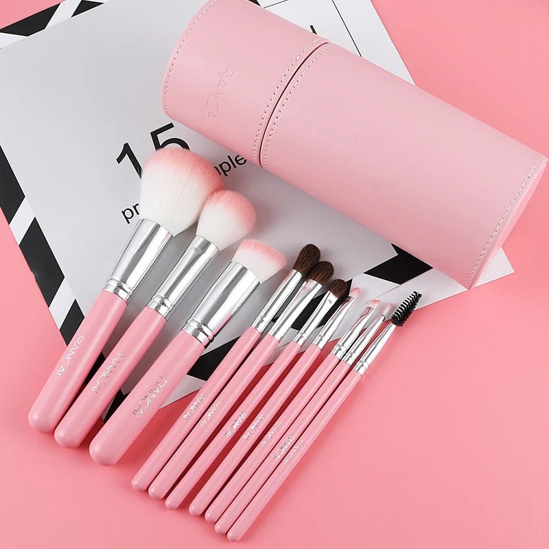 10-Piece Makeup Brush Set with Cylinder