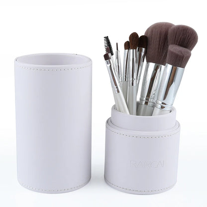 10-Piece Makeup Brush Set with Cylinder