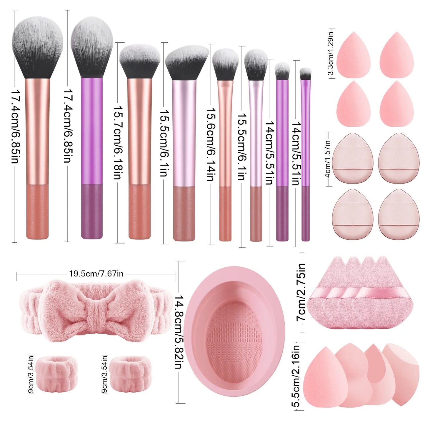 28-Piece Makeup Tool Set