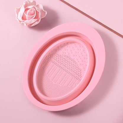 Foldable Silicone Makeup Brush Cleaner Bowl