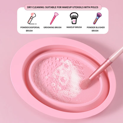 Foldable Silicone Makeup Brush Cleaner Bowl